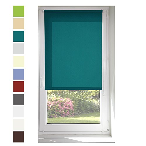 Tageslichtrollo Petrol 100x150cm (Stoffbreite: 96cm)