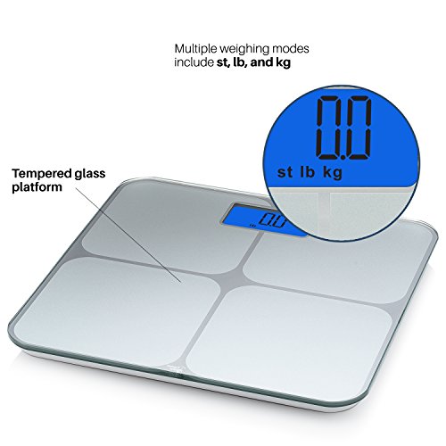 Smart Weigh Digitale Personenwaagen Mit Automatischer Step-On-Erkennung Für 8 Benutzer, Multi-Color Gewichtsänderungserkennung, Memory-Delete-Funktion Und Extra Große Hintergrundbeleuchtung LCD Display - 4