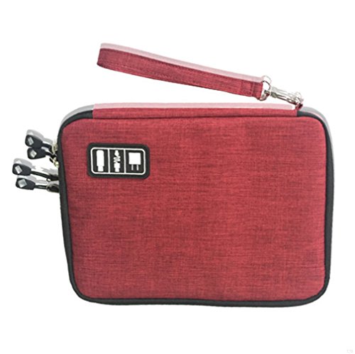 Preisvergleich Produktbild TJBGADIEMS Elektronik Organizer Reisen Taschen Für Festplatten Festplatte Extern Tasche Festplatte Etui Tasche Für Festplatte Schutztasche Externe Festplatte Taschen Für Externe Festplatten Rot