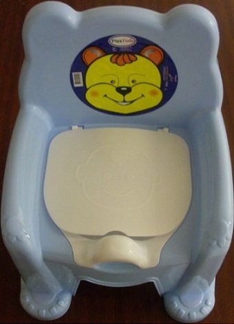 Blue Kids Baby Plastic Potty Training Chair Seat With Removable Lid New