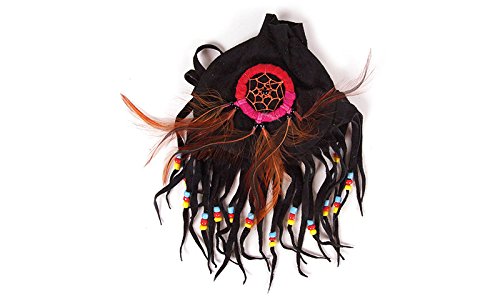 Preisvergleich Produktbild Medizinbeutel ,Traumfänger Federn TABAKBEUTEL ca. 10 cm hoch