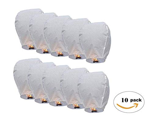 tellementhappytm farol volador 100% biodegradable blanca