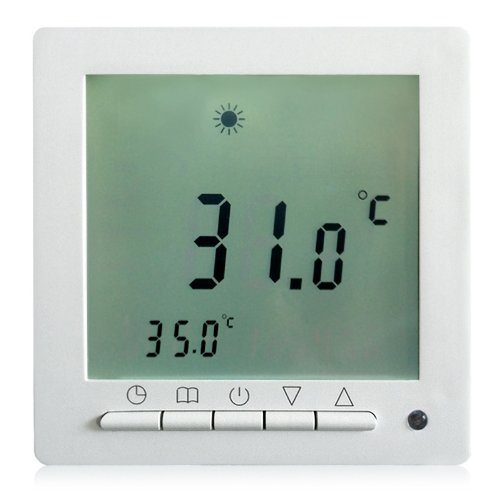 2 Stück Heizzentrale Thermostat Dispaly Digital Raumthermostat LCD Screen Fußbodenheizung programmierbar Thermostat Heating Room - 2