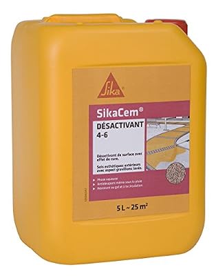 SikaCem Désactivant 4-6 - Désactivant de surface aspect gravillons lavés pour sols extérieurs - 5L - Blanc