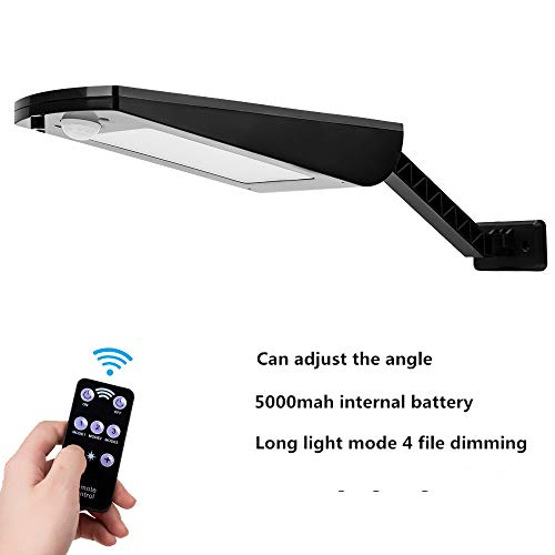 Preisvergleich Produktbild Studyset LED-Wandleuchte, dimmbar, solarbetrieben, Induktion, mit Fernbedienung 66led Black Shell Warm Light