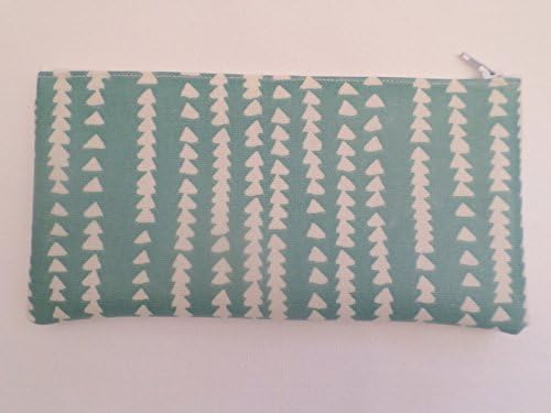 Handmade Oilcloth Pencil Case - John Lewis Teal Xander Reverse Fabric