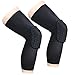 Produktbild ANZOME 2 Packungen (1 Paar) Schutz Kompression Wear - Herren und Damen Basketball Brace Support - Beste bewegungsunfähig zu, Band & Wrap Knie für Volleyball, Fußball, Kontakt Sport, Black-Long Type