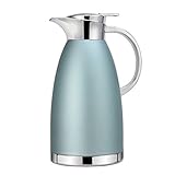 kaffeemaschine thermoskanne blau ★ Tropfwassergeschützt Entwurfsauslauf, Topf deckel material ist Nahrungsmittel grad silikagel, galvanisierende Oberflächenbehandlung. Ergonomisch geformter Griff,Handgriffmaterial ist ABS,Komfortabler Griff,Intensive und dynamische schlanke Design,Einfache Art und Weise