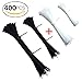 Produktbild Profi Kabelbinder Set,Schwarz / Weiß 300 / 200 / 100mm Verschiedene Längen Cable Ties DIY Heimwerker Werkzeug für Kabel, Garten, Gartenpflanzen, Balkon, Fahrrad ( 400 Stück )