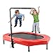 Price comparison product image ANCHEER Kids Trampoline with Adjustable Handle for Two Kids, Parent-Child Trampoline Exercise Indoor or Outdoor (Age 3+) (Red)