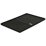 Gewicht: ca. 5 kg BBQ-Toro Gusseisen Grillplatte, 39 x 26,5 cm - Massive, emaillierte Grill Platte, halb gerippt, halb glatt, Wendegrillplatte