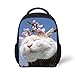 Produktbild Niedlicher Rucksack für Kleinkinder 12 Zoll Cat Print Mini Umhängetasche Daypack (Color : -, Size : -)