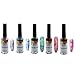 Produktbild VANMO 5xNail Rendering Solution Blüten-Nagellack-Aquarell-Marmor-Nageltinten-Magie-Blüten-Gel,Edelstein Glanz Bunten Mehrfarbigen Nagelkleber Nagelwerkzeug(Mehrfarbig,16ml)