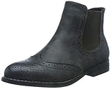 Elastikeinsätze Rieker Damen 98791 Chelsea Boots, Grau (Basalt 45), 41 EU