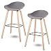 Produktbild Damiware Romeo Barhocker Hochwertiger Barstuhl für Hausbar | (Grau, 2er Set 75 cm)