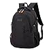 Produktbild Hevoiok Unisex Schulrucksack Freizeitrucksack mit Reißverschluss Backpack Damenrucksack Laptoprucksäcke Herren Schülertasche für Arbeit Schule Reise (Schwarzer)