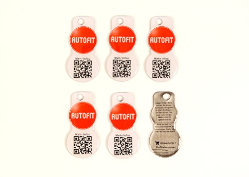 Einkaufswagenchip 6 Stück Edelstahl AF mit 365 Tagen gratis Schlüsselfund-Service