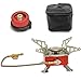 Produktbild BlueStraw Tragbarer Camping-Gaskocher mit Gas-Adapter, Konverter, leicht, 4000 W, Propan und Butan, Backpacking-Ofen, Brenner mit Piezo-Zündung für Outdoor, Camping, Jagd, Wandern, Picknick
