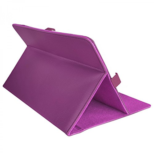 eFabrik Universal Tablet Halterung für 10 – 10.1 Zoll Tablet Tasche Hülle Schutztasche Schutzhülle Cover Case mit Aufstellfunktion Leder-Optik lila - 4