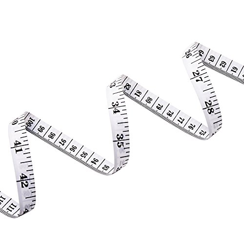 ULG weiche Maßband messen Sewing Tailor Flexible Tuch Lineal Körper Messung 152,4 cm 150 cm 3 Stück, weiß - 6