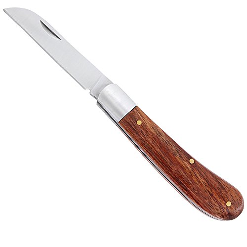 Gartenmesser Kopuliermesser RH3006 Rosenholz & Edelstahl-Klinge, Taschenmesser zur Veredelung von Pflanzen und für sämtliche gärtnerische Schnittarbeiten – Edelstahlmesser - 2
