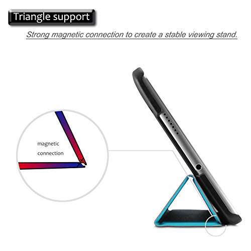 Huawei MediaPad M3 8.4 Hülle, Infiland Ultra Dünn Tri-Fold Smart-Muschel PU Leder Ultra Schlank Superleicht Ständer Smart Shell Cover Schutzhülle Etui Tasche für Huawei MediaPad M3 8.4 Tablet-PC (mit Auto Schlaf / Wach Funktion)(Hellblau) - 6