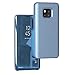 Produktbild Big-Mountain  Case Cover Für Huawei Mate 20Pro 6,39 Zoll | Spiegel Überzug Hülle Schlaf Wake Flip Leder Ständer Halter Fall | Luxus Telefonkasten Rutschfeste Anti-Kratzer Abdeckung (Blau)