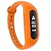 Produktbild Fitness-Tracker Pulsmesser Wireless Smart Armband wasserdicht Activity Tracker Schrittzähler Armband Schlaf-Monitor Smartwatch für Android und IOS Smartphones(Orange)