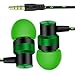 Produktbild Xshuai Universal 3,5 mm langlebig 1,2 m gestricktes Kabel In-Ear Superb Bass Stereo Earbuds Kopfhörer mit Mikrofon für iPhone 7/7 Plus-6s / 6s Plus Google Pixel, Samsung, Tabletten, Samsung, LG V20 Ps (Grün)