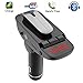 Produktbild FM Transmitter mit Bluetooth Headset HUOU Bluetooth MP3 Player FM Transmitter Hands-free Car Kit Charger Auto Radio Adapter mit 2 USB Ladegerät und TF/SD Karte für iPhone, andere IOS / Android Smartphones usw(Schwarz)