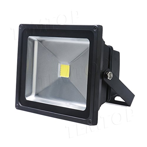 Auralum® 30W Super Hell 230V IP65 Wasserdicht Schwarz Kaltweiß LED Außenstrahler Fluter Flutlicht - 2
