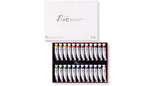 SWC Premium professionnel aquarelle Set de peinture 24 couleurs Tube de 15 ml