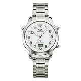 Meister Anker Herren Funkuhr Edelstahl 22cm grau Funk Mineralglas 490000087