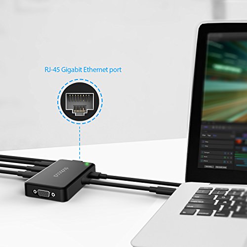 dodocool 7-in-1 USB-C Hub mit Typ-C Stromversorgung 4K Video HD / VGA Ausgang Port Gigabit Ethernet Adapter und 3 SuperSpeed USB 3.0 Anschlüsse für MacBook / MacBook Pro / Google Chromebook Pixel - 4