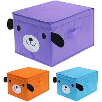 Amazon.de: homyfort Spielzeugkiste Ordnungsbox mit Deckel, Faltbare