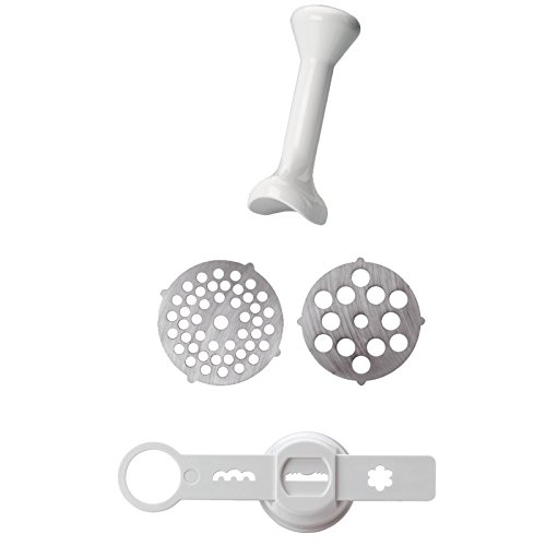 Westmark Fleischwolf mit 2 Lochscheiben und Gebäckvorsatz, Großer Saugfuß, Kunststoff/Rostfreier Edelstahl, Weiß/Transparent, 97452260 - 3
