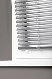 mydeco® 80 x 130 cm Aluminium Jalousie Edelstahl; inkl. Bedienstab, Deckenträger + Befestigungsmaterial Innenjalousie Sonnen- und Sichtschutz; fein regulierbar - 3