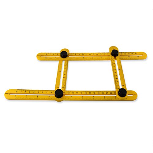 Winkelschablone, Werkzeug-Angel-Izer, Multi-Winkel Zollstock mit Zimmermannsbleistift für Handwerker, Heimwerker, Bauherren und Schulbedarf - 6