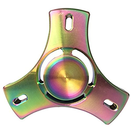 EDC Fidget Spinner Stainless Steel Finger Spinner Focus Toy ADHD Anxiety Autism Hand Spinner for Adults/Kids (Colorful Rainbow 2) EDC Fidget Spinner Stainless Steel Finger Spinner Focus Toy ADHD Anxiety Autism Hand Spinner for Adults/Kids (Colorful Rainbow 2)