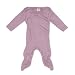 Organic Merino Wool 70% and Mulberry Silk 30% Sleepsuit Babygrow Romper Lilac (86/92 12-24m)