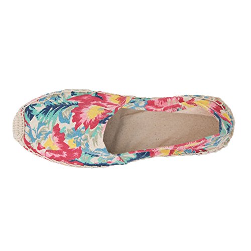 Japanwelt Espadrilles Hawaii Muster Canvas Damen und Herren Sommerlatschen Leinen Slipper Größe 36 - 5