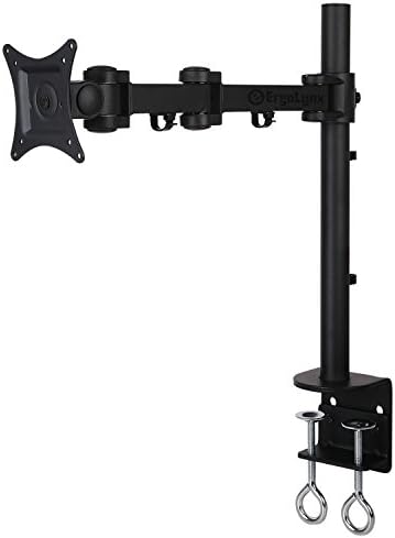 Ergolynx Single Screen VESA Monitor Long Arm Desk Mount Tilt LCD LED TV Clamp