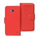 Produktbild Microsoft Lumia 640 Bookstyle Hülle, Conie Mobile PU Leder Schutzhülle Handytasche Bookcase Tasche Premium Klapphülle in Rot