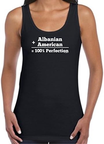 Albanian American 100% Perfection Juniors Tank Top XX-Large,Black
