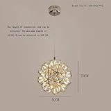 Größe: wie abgebildet Kunst LED Pendelleuchten Vintage Wicker Rattan Wave Lampe Wohnzimmer Bekleidungsgeschäft Spark Ball Lights