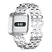 Produktbild Fcostume Uhrenarmband, Mode-Armband Smart Watch Band Ersatz-Handgelenkband aus Edelstahl für Fitbit Versa Lite (Silber)