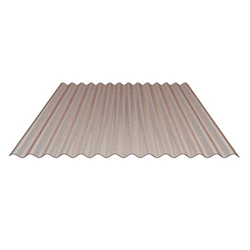 Preisvergleich Produktbild Sparpaket Wellplatten + Befestigung / Lichtplatte / Profil 76 / 18 / Material Polycarbonat / Breite 7,91 m / Länge 5,00 m / Stärke 2,80 mm / Farbe Bronze
