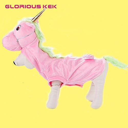 Dog Costumes Halloween Dinosaur Dog Clothes Autumn/Winter Puppy Coat Funny Small Dogs Unicorn Party Pet Dog Costume,unicorn,L