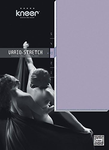 Kneer Topper Fitted Sheet Q22 vario-stretch 180/200 cm - Lavender, 180 x 200 cm