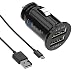 Produktbild iXboost® iX-6 SET Speed Charge 4.8A Mini Dual USB Auto-Ladegerät Kfz Adapter Intelligent IC 2 Port Ladeadapter + Micro USB Ladekabel für z.B. HTC / Huawei / LG / Samsung schwarz